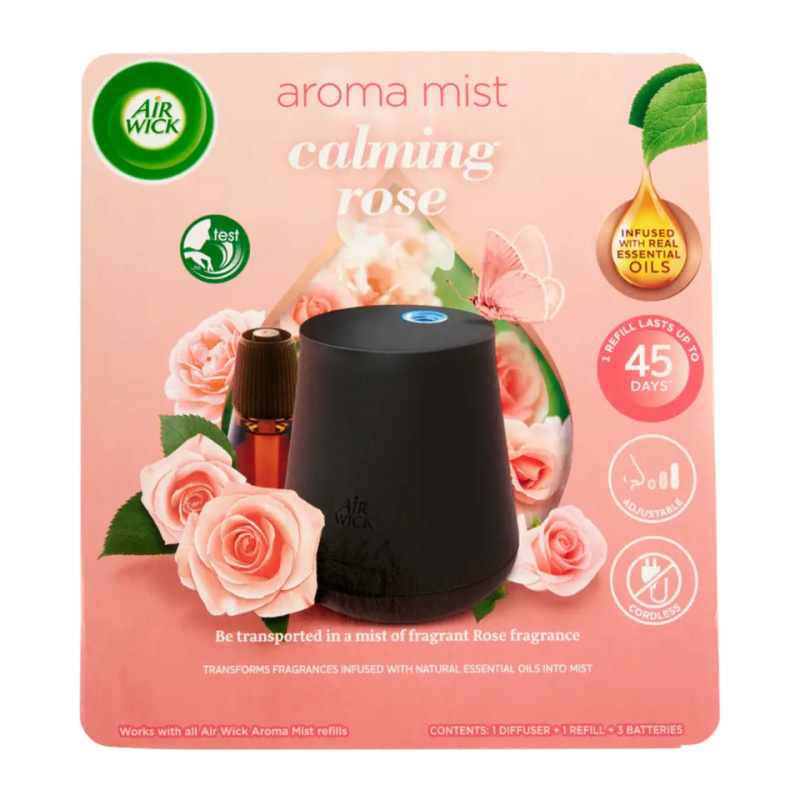 Air Wick Aroma Mist Calming Rose aroma difuzér s náplní + baterie 20 ml