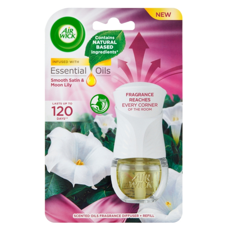 Air Wick Moon Lily & Smooth Satin Electric elektrický osvěžovač vzduchu s náplní 19 ml