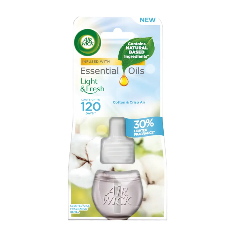 Air Wick Light & Fresh Cotton & Crisp Air náplň do aroma difuzérů 19 ml