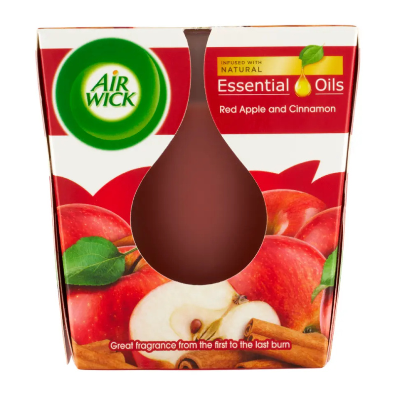 Air Wick Aromatická svíčka červené jablko a skořice
