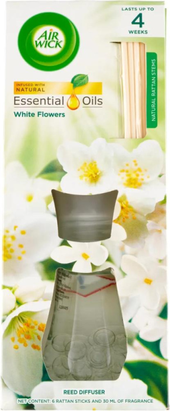 Air Wick Essential Oils White Flowers aroma difuzér s náplní 30 ml