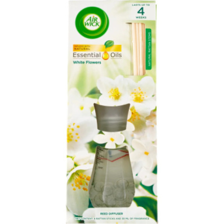 Air Wick Essential Oils White Flowers aroma difuzér s náplní 30 ml