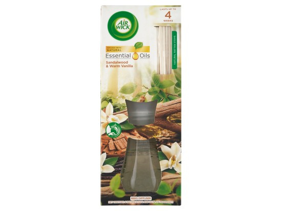 Air Wick Essential Oils Sandalwood & Warm Vanilla aroma difuzér s náplní 30 ml