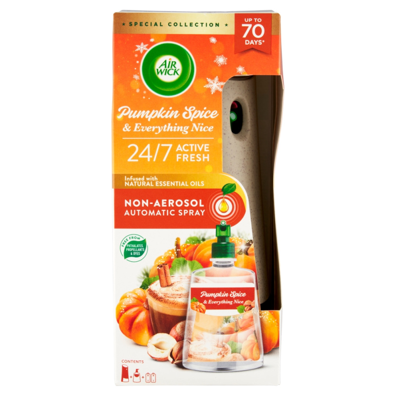 Air Wick Active Fresh Pumpkin Spice & Everything Nice automatický osvěžovač vzduchu s náplní 228 ml