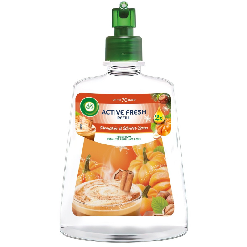 Air Wick Active Fresh Pumpkin Spice & Everything Nice osvěžovač vzduchu náhradní náplň 228 ml