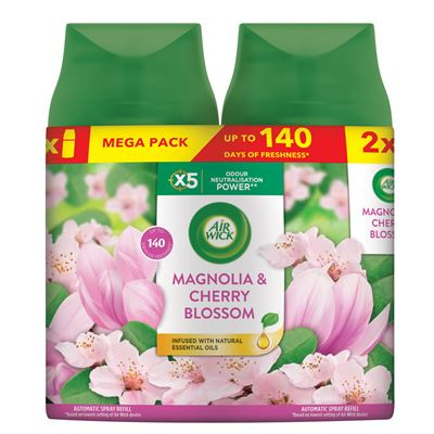 Air Wick Fresh Matic Magnolie květy třešní náplň 2 x 250 ml