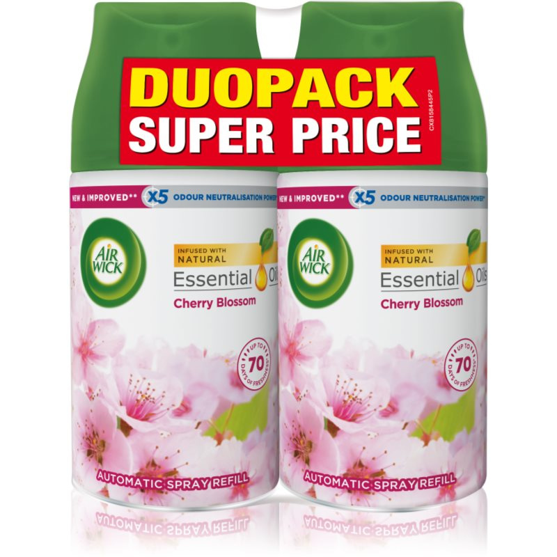 Air Wick Fresh Matic Magnolie květy třešní náplň 2 x 250 ml