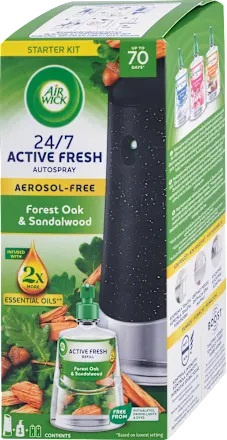 Air Wick Active Fresh Forest Oak & Sandalwood automatický osvěžovač vzduchu s náplní 228 ml