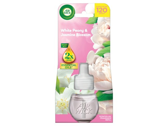 Air Wick Essential Oils White Peony & Jasmine Blossom náplň do elektrického difuzéru 19 ml