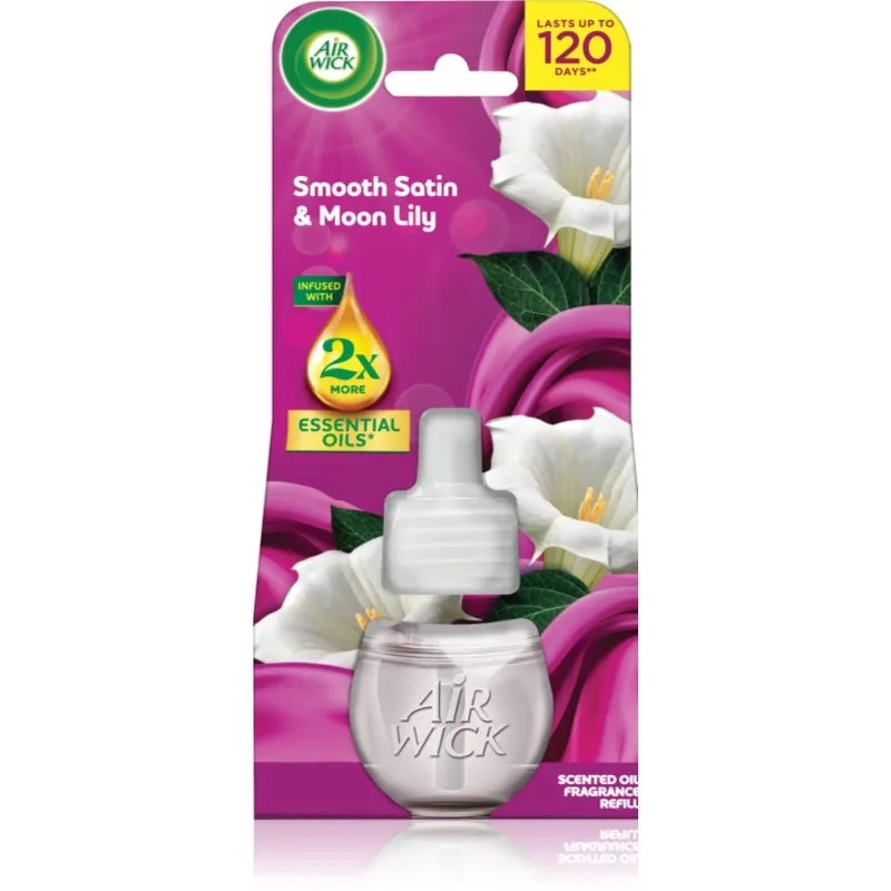 Air Wick Essential Oils Smooth Satin & Moon Lily náplň do elektrického difuzéru 19 ml