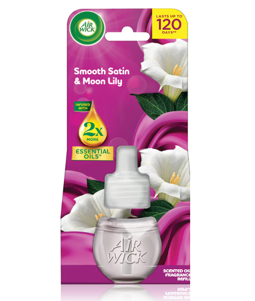 Air Wick Essential Oils Smooth Satin & Moon Lily náplň do elektrického difuzéru 19 ml