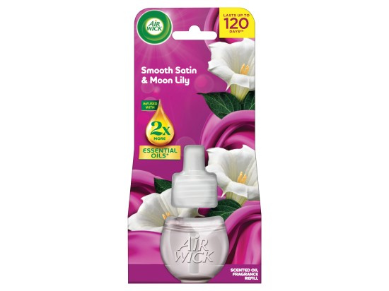 Air Wick Essential Oils Smooth Satin & Moon Lily náplň do elektrického difuzéru 19 ml