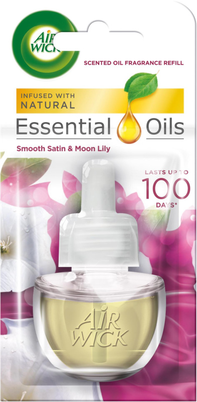 Air Wick Essential Oils Smooth Satin & Moon Lily náplň do elektrického difuzéru 19 ml