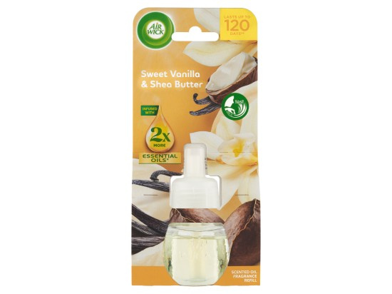 Air Wick Essential Oils Sweet Vanilla & Shea Butter náplň do elektrického difuzéru 19 ml