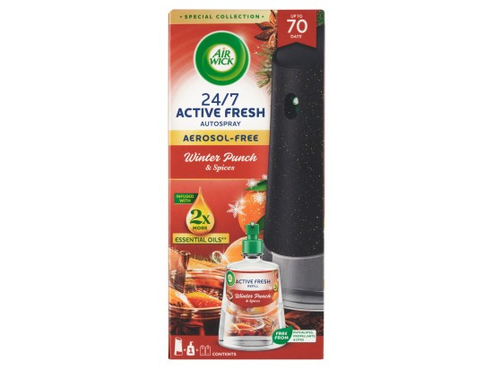 Air Wick Active Fresh Family Winter Punch automatický osvěžovač vzduchu s náplní 228 ml