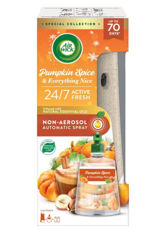 Air Wick Active Fresh Pumpkin Spice & Everything Nice automatický osvěžovač vzduchu s náplní 228 ml
