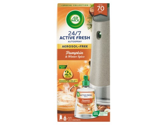 Air Wick Active Fresh Pumpkin Spice & Everything Nice automatický osvěžovač vzduchu s náplní 228 ml