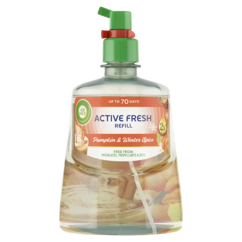 Air Wick Active Fresh Pumpkin & Winter Spice osvěžovač vzduchu – náhradní náplň 228 ml
