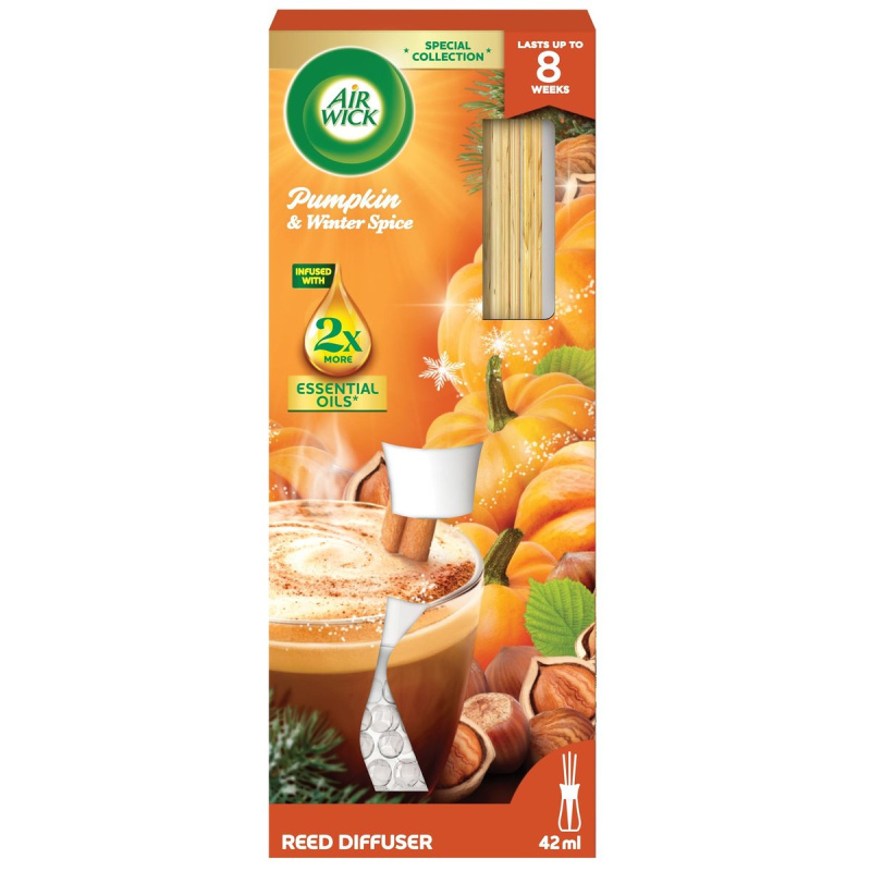 Air Wick Reed Diffuser Pumpkin Spice & Everything Fine aroma difuzér s náplní 30 ml