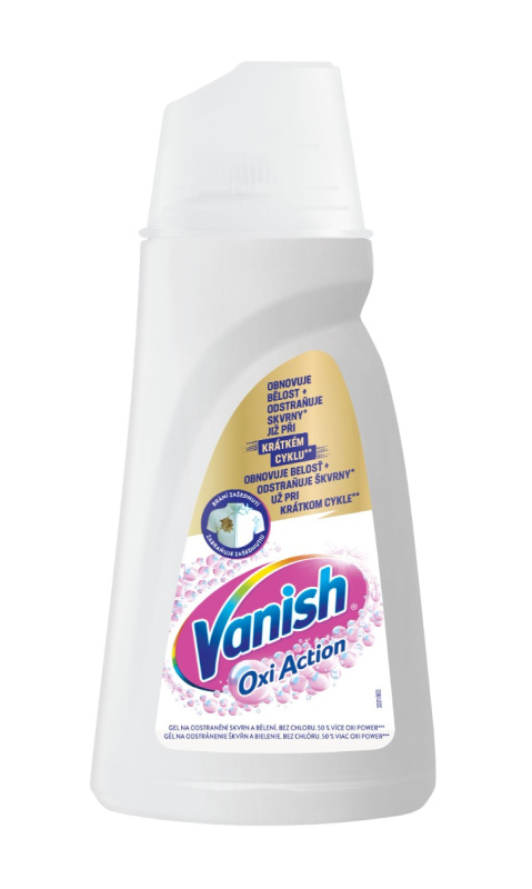 Vanish Oxi Action odstraňovač skvrn na bílém prádle