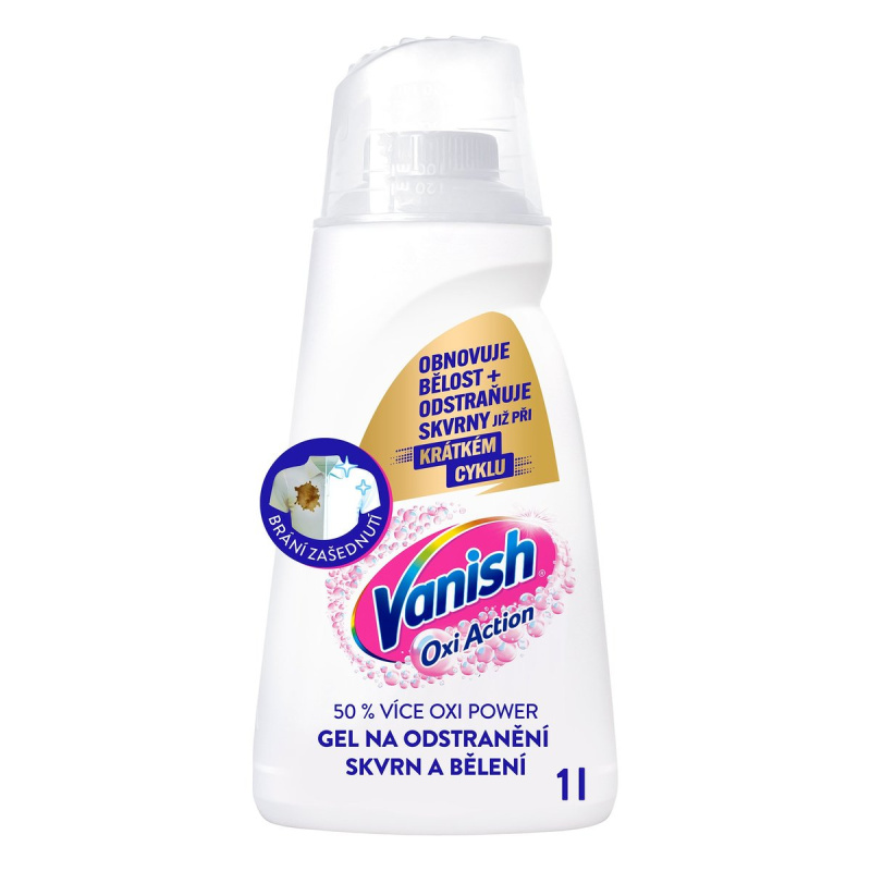 Vanish Oxi Action odstraňovač skvrn na bílém prádle