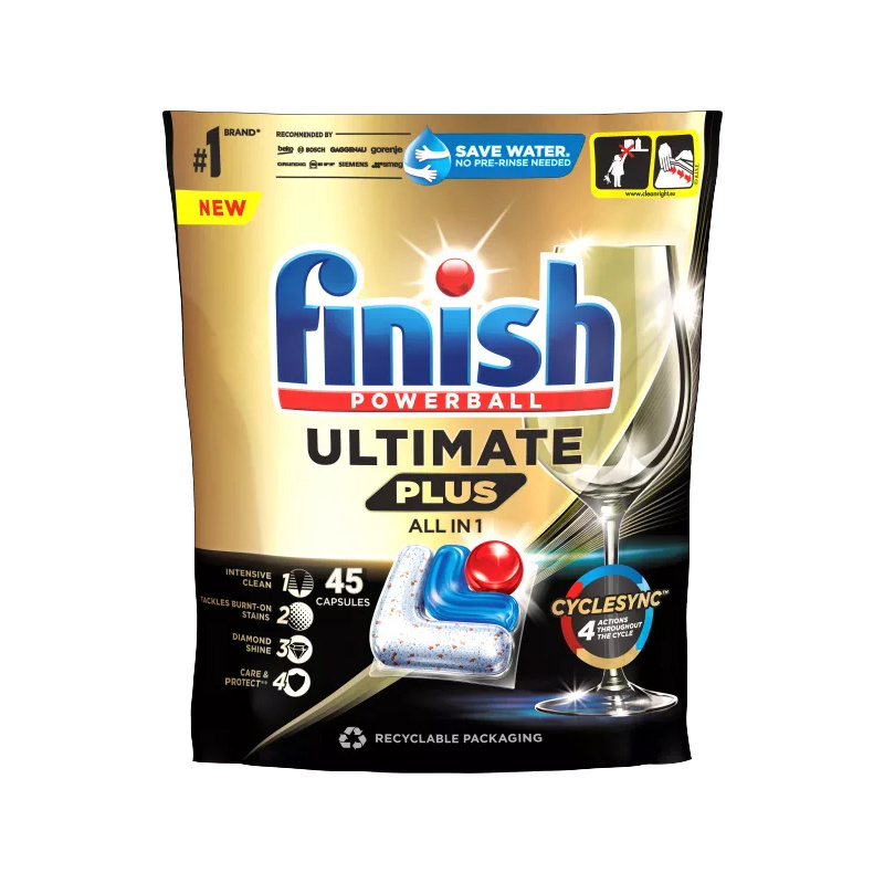 FINISH Ultimate Plus All in 1 Kapsle do myčky nádobí 45 ks