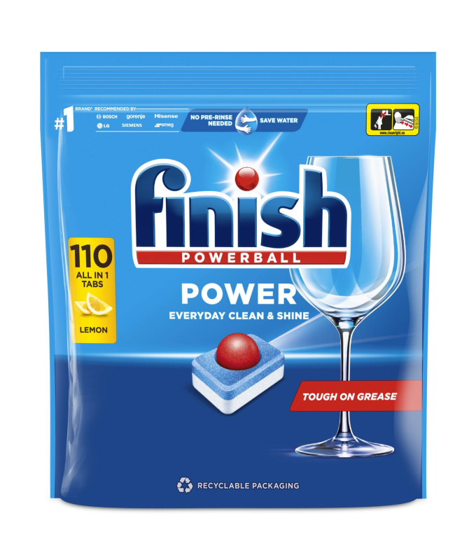 Finish Power All in 1 Lemon Sparkle tablety do myčky nádobí