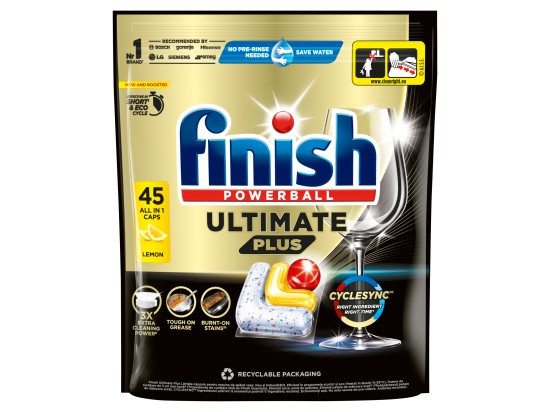 Finish Ultimate Plus All in 1 kapsle do myčky nádobí lemon