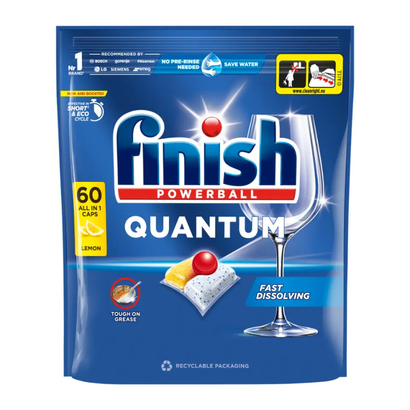 Finish Quantum All in 1 Lemon kapsle do myčky 60 ks