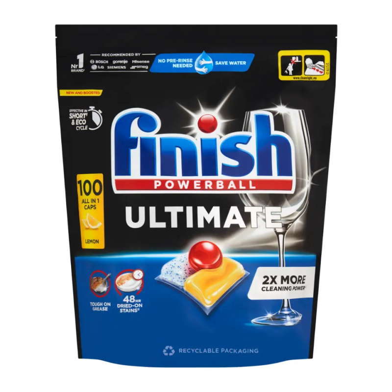 Finish Ultimate All in 1 Lemon Sparkle kapsle do myčky nádobí