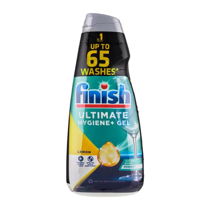 Finish Lemon Ultimate Hygiene+ gel do myčky nádobí (2×0,65 l)