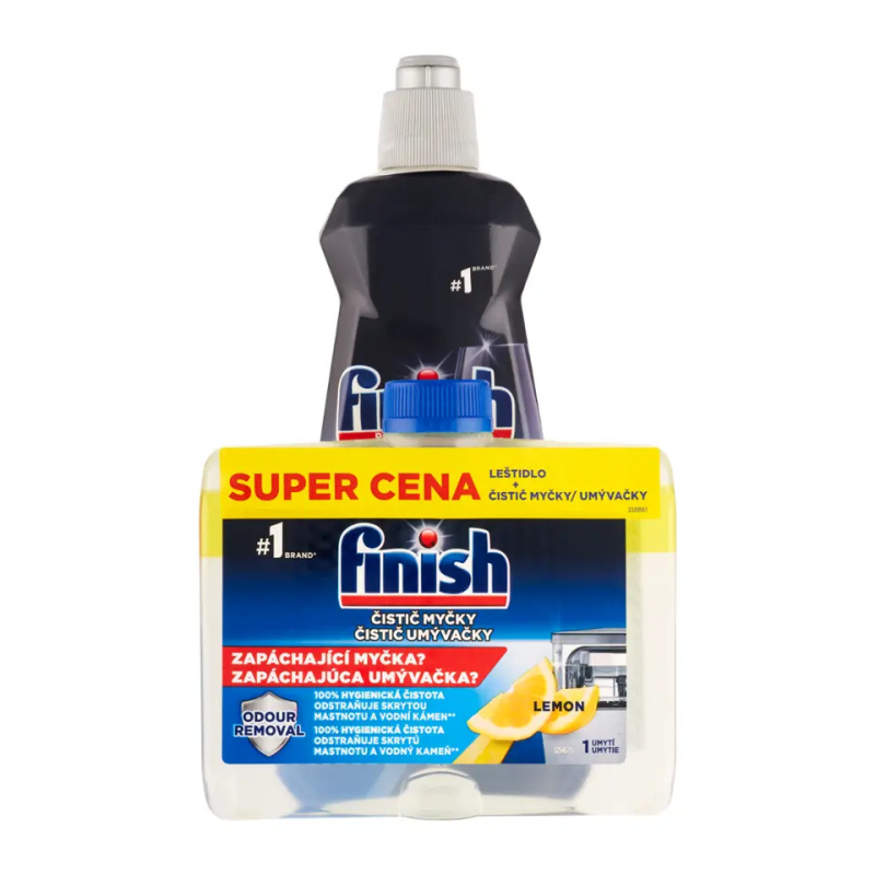 Finish Čistič myčky 250ml LemonLeštidlo 400ml Regular Ks