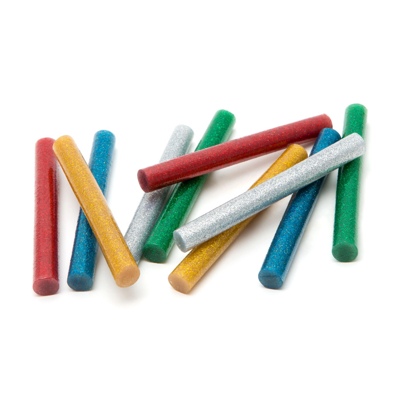 Barevné třpytivé tavné tyčinky do lepicí pistole 11 mm - 1 kus