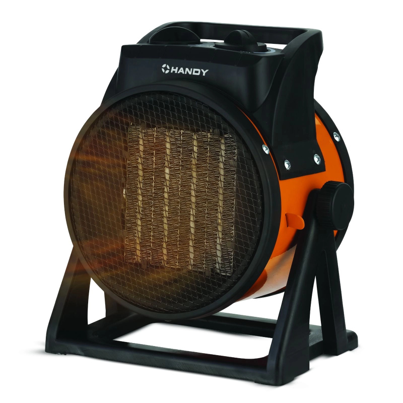 Dílenské keramické topidlo PTC 1000/2000 W oranžovo-černé