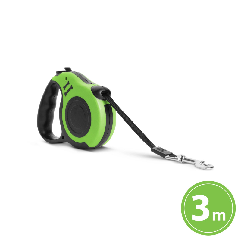 Automatické vodítko pro psy 3 m zelené