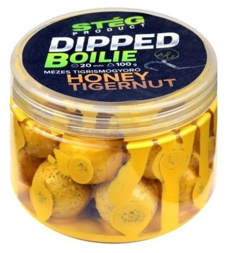 Stég boosterované boilie dipped boilie 100 g 20 mm - honey tigernut
