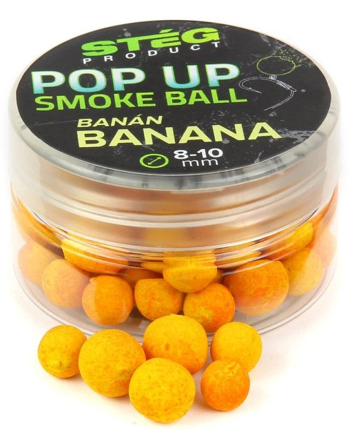 Stég plovoucí boilie pop up smoke ball 10 g 8-10 mm - banana