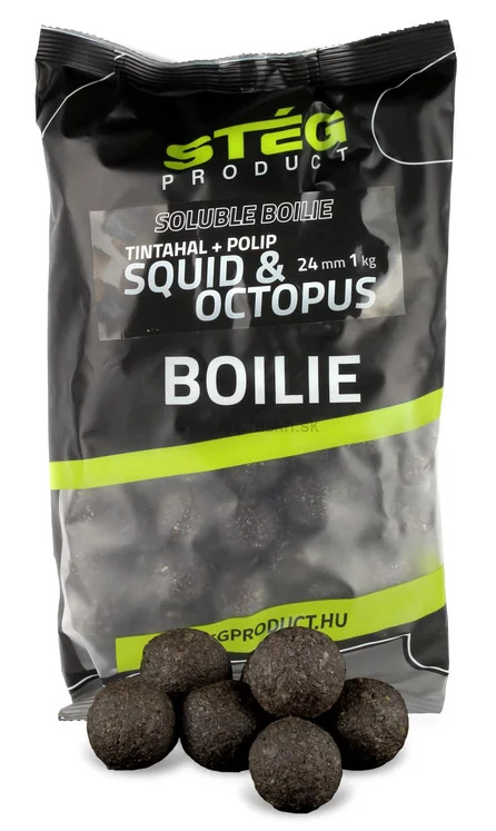 Stég rozpustné boilie soluble boilie 800 g 24 mm - squid octopus