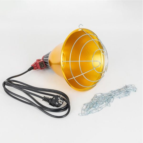 Topná lampa na infra žárovky E27 max 250W, závěsná, AVIDE