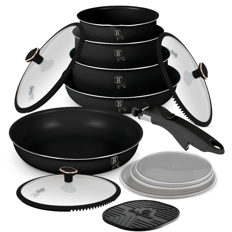 Berlingerhaus Sada nádobí s titanovým povrchem 13 ks Black Rose Collection