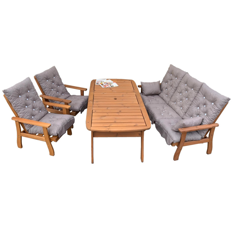 Sestava zahradního nábytku Robinson, borovicové dřevo, 4dílná, různé barvy