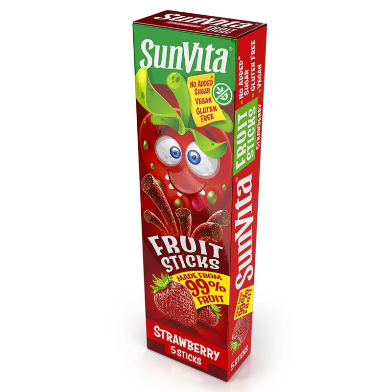 Sunvita Fruit stick 99% Jahoda 5x 20g