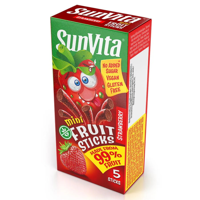 Sunvita Fruit stick 99%  Jahoda 5x 10g
