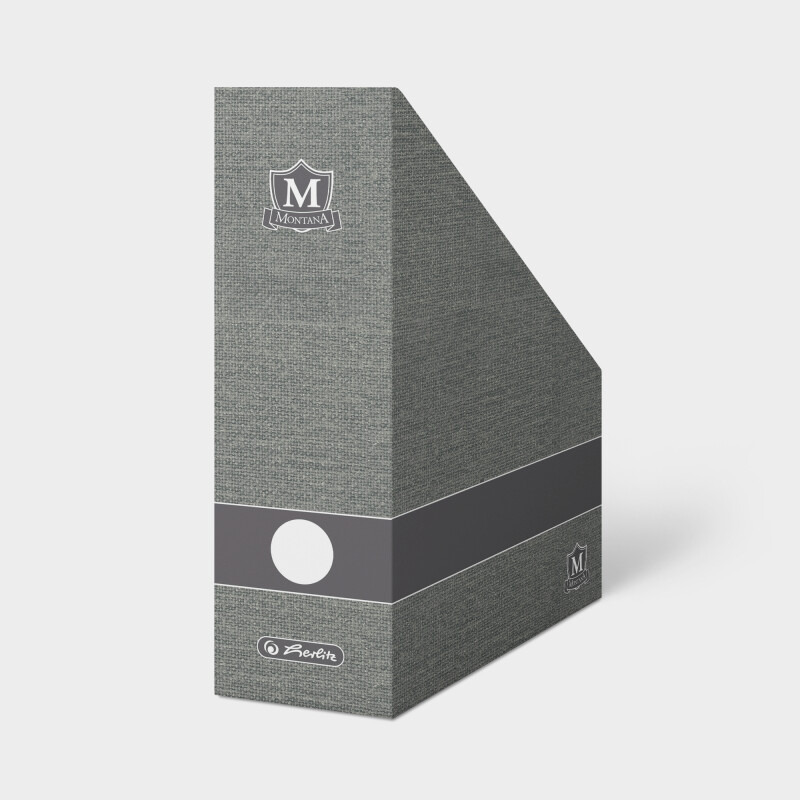 Archivační box Herlitz Montana kartonový skosený A4/11 cm - šedý
