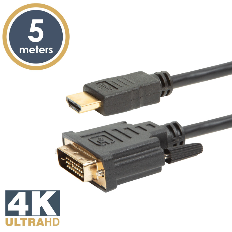DVI-D na HDMI kabel 5 m