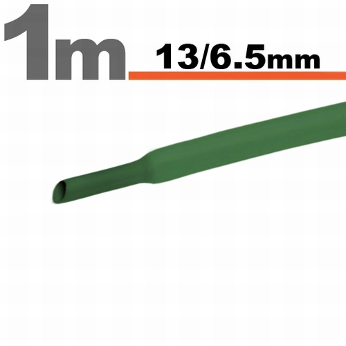 Zelená smršťovací bužírka 13 / 6,5 mm