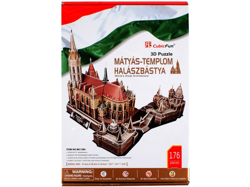 3D puzzle Mátyás templom a Halászbástya o 176 dílcích
