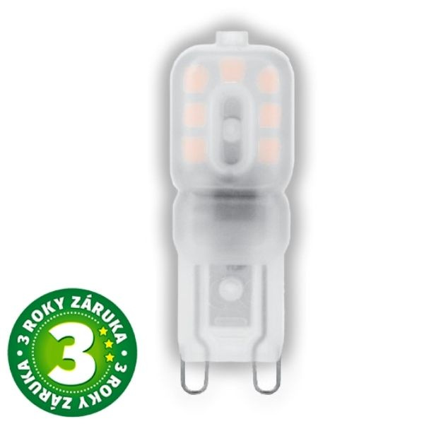 Prémiová LED žárovka G9 2,5W 180lm, denní, ekv. 19W, 3 roky