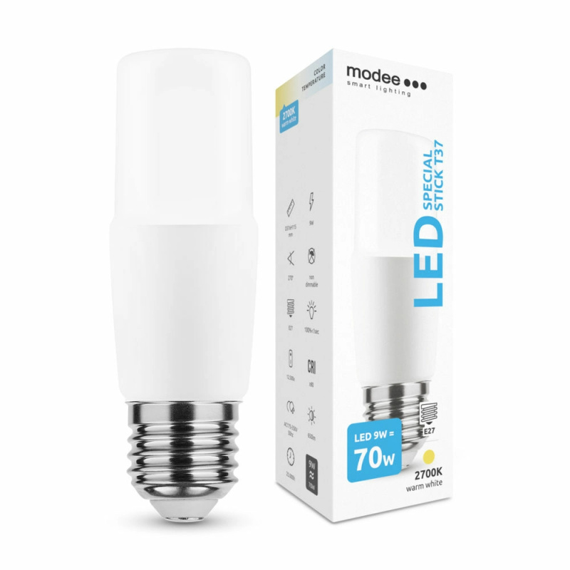 LED žárovka Modee Special Stick T37 E27 9 W teplá bílá 650 lm