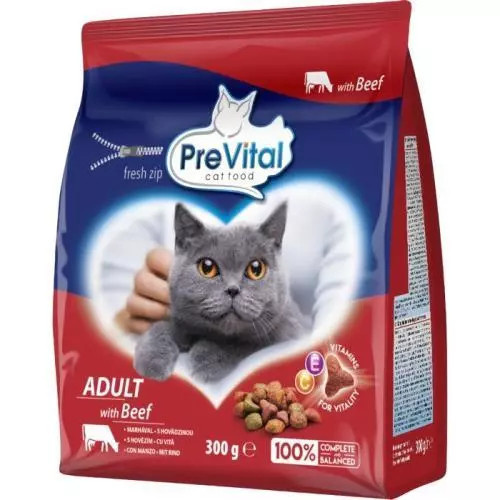 PreVital kočka hovězí, granule 0,3 kg